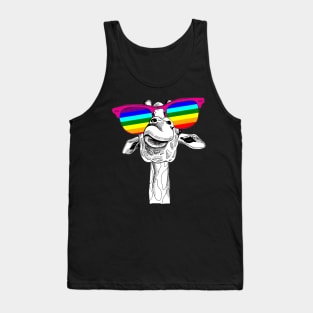 Giraffe Gay Pride Flag Sunglasses LGBTQ Gift Tank Top Tank Top
